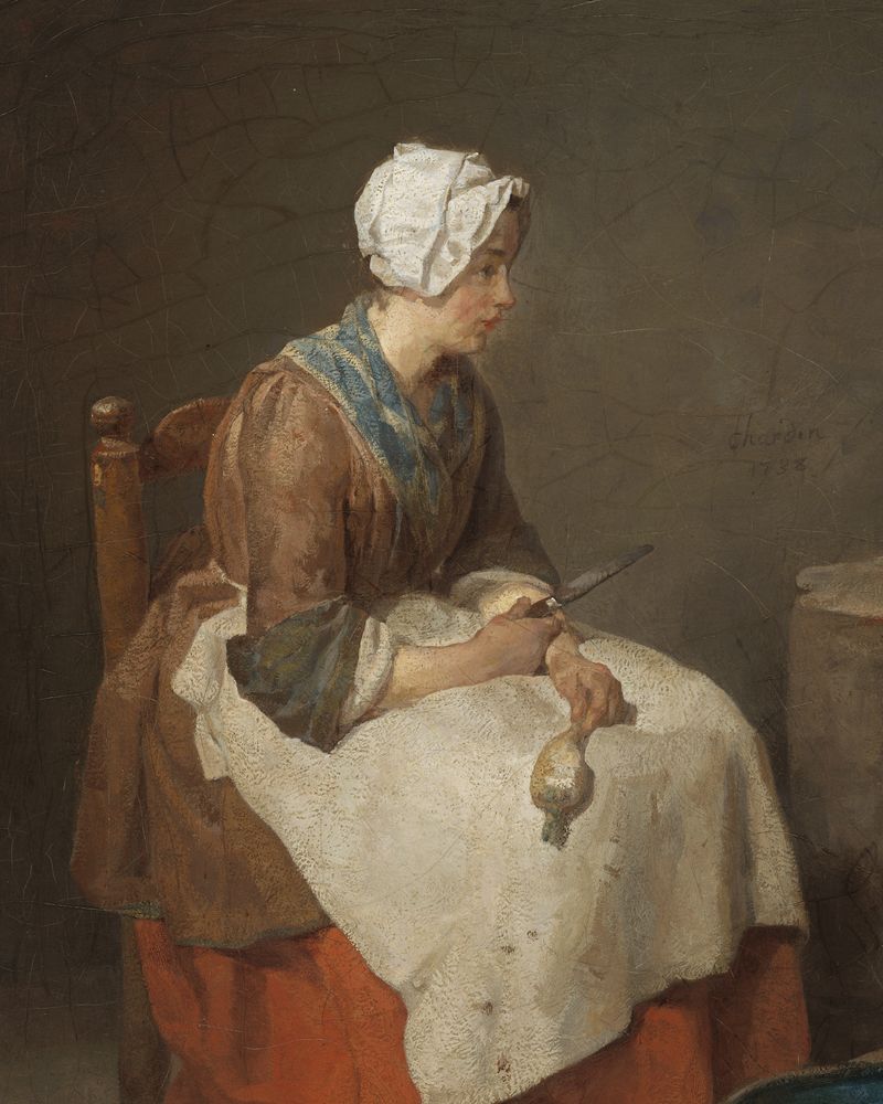 Une servante du XVIIIe siècle, d'après Chardin